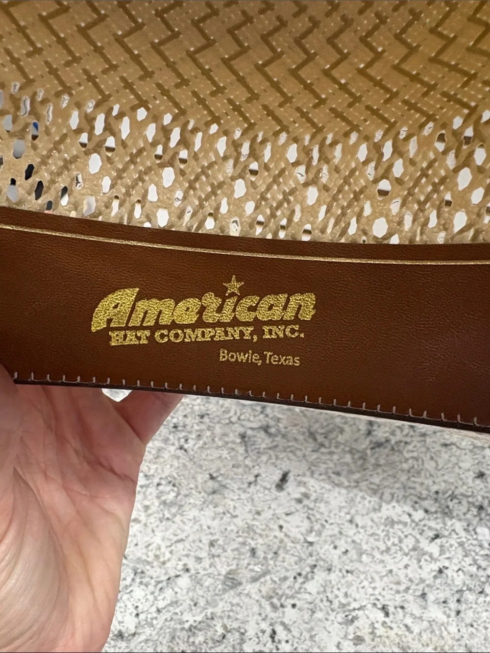 Women's Natural Straw Cowboy Hat with Brown Trim - Picture 5 of 8
